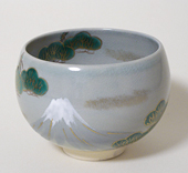 抹茶茶碗富士山